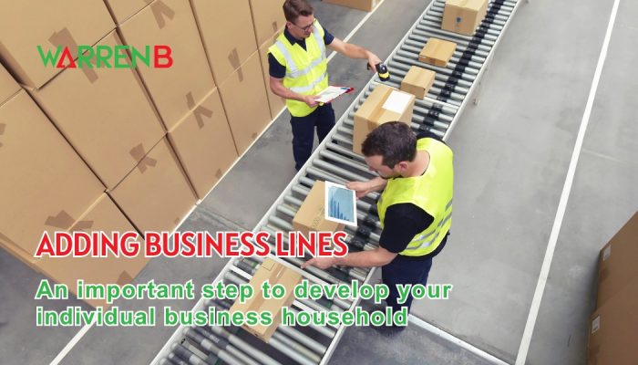Adding business lines - An important step to develop your individual business household